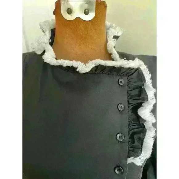 Ava & Lu Sz XS High Neck Dress Black Cotton WhimsyGoth Costume Halloween - Picture 5 of 14